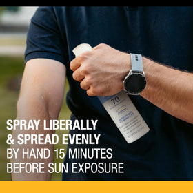 Neutrogena can in hand to show 5 oz travel-friendly size