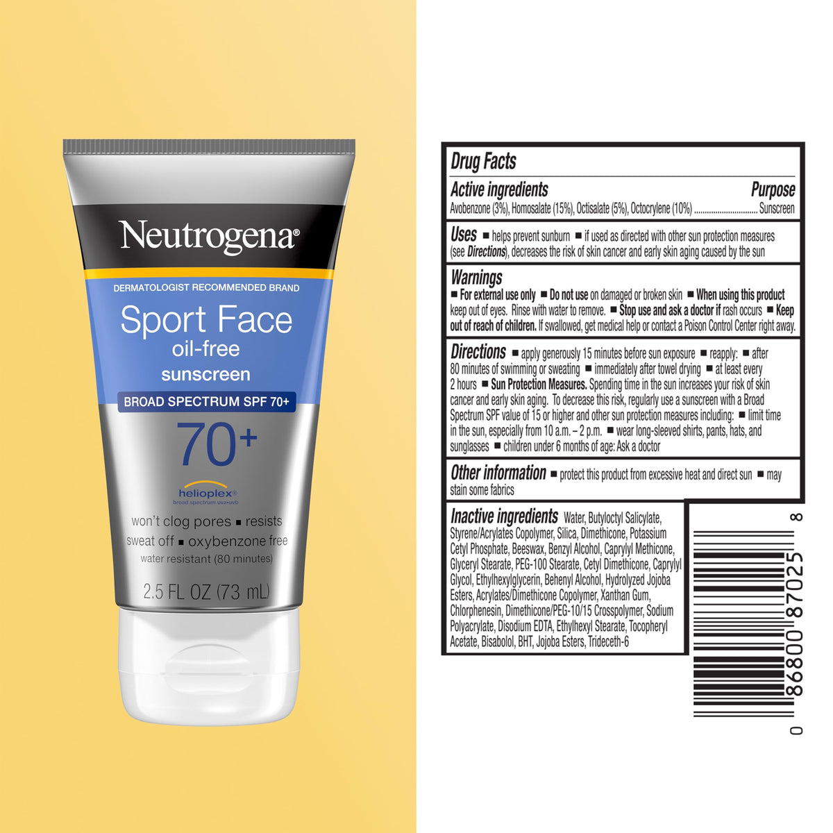 Neutrogena with sports gear showing suitability for active lifestyles benefit