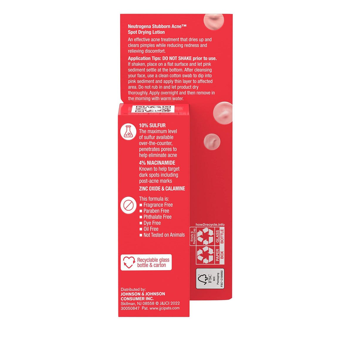 Neutrogena bottle with outer box staged for product display and gifting presentation