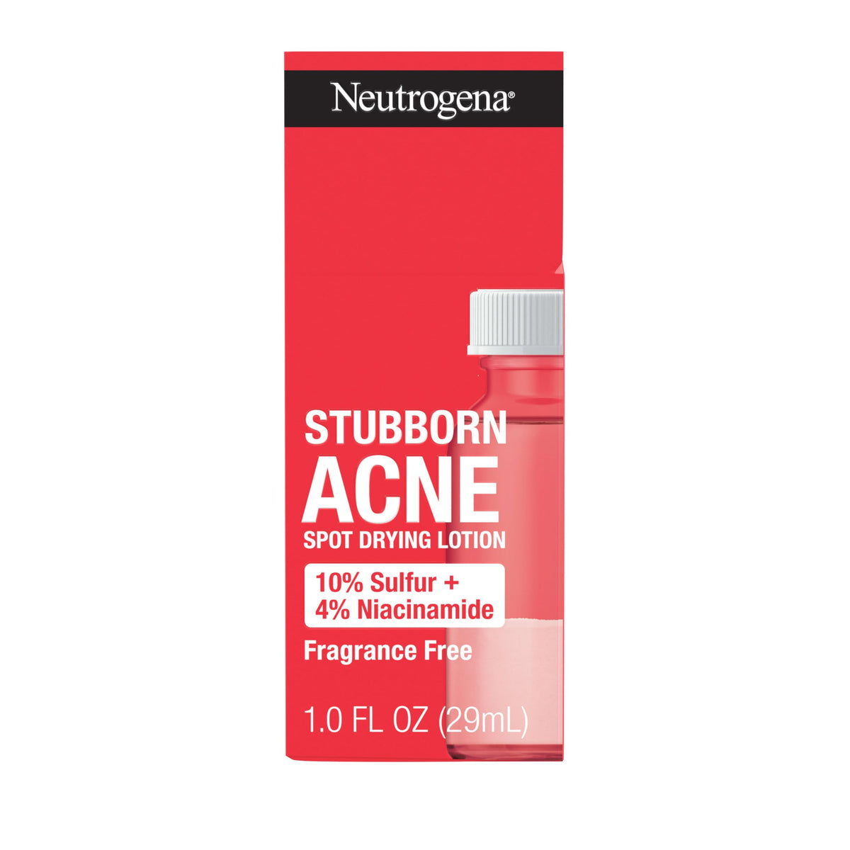 Neutrogena front packaging showing bottle and benefits for targeted blemishes