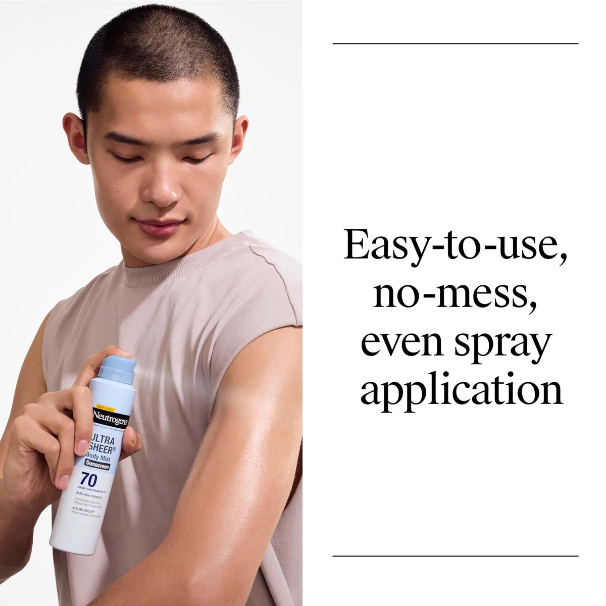 Neutrogena visual of vitamin E capsule near bottle indicating antioxidant nourishment