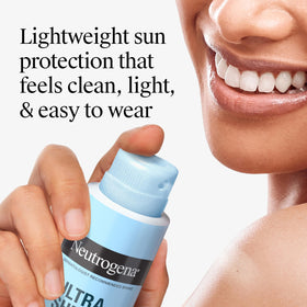 Neutrogena texture on skin showing dry-touch finish and non-greasy absorption