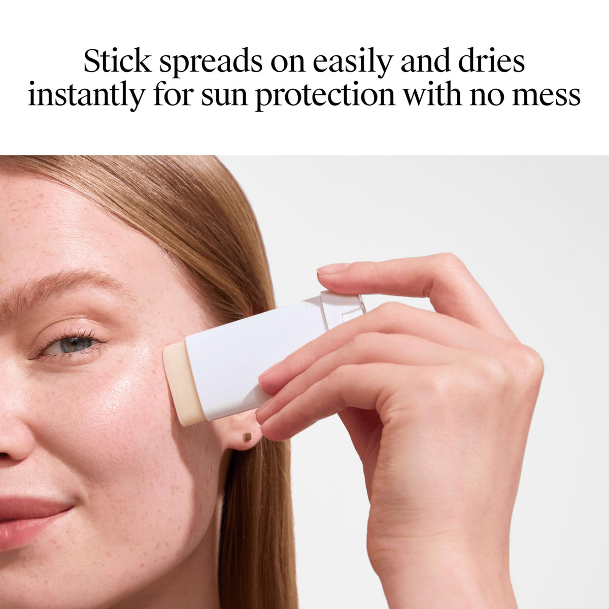 Neutrogena close-up of stick tip texture for smooth, non-greasy coverage benefit