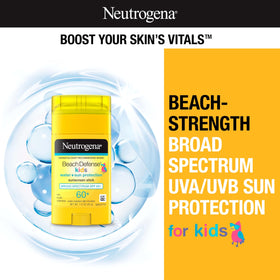 Neutrogena stick open in hand demonstrating hands-free application benefit