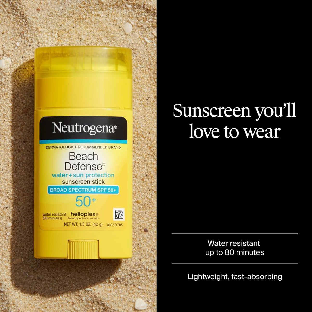Neutrogena stick open extended product ready to apply with quick benefit