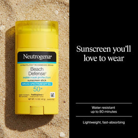 Neutrogena stick open extended product ready to apply with quick benefit