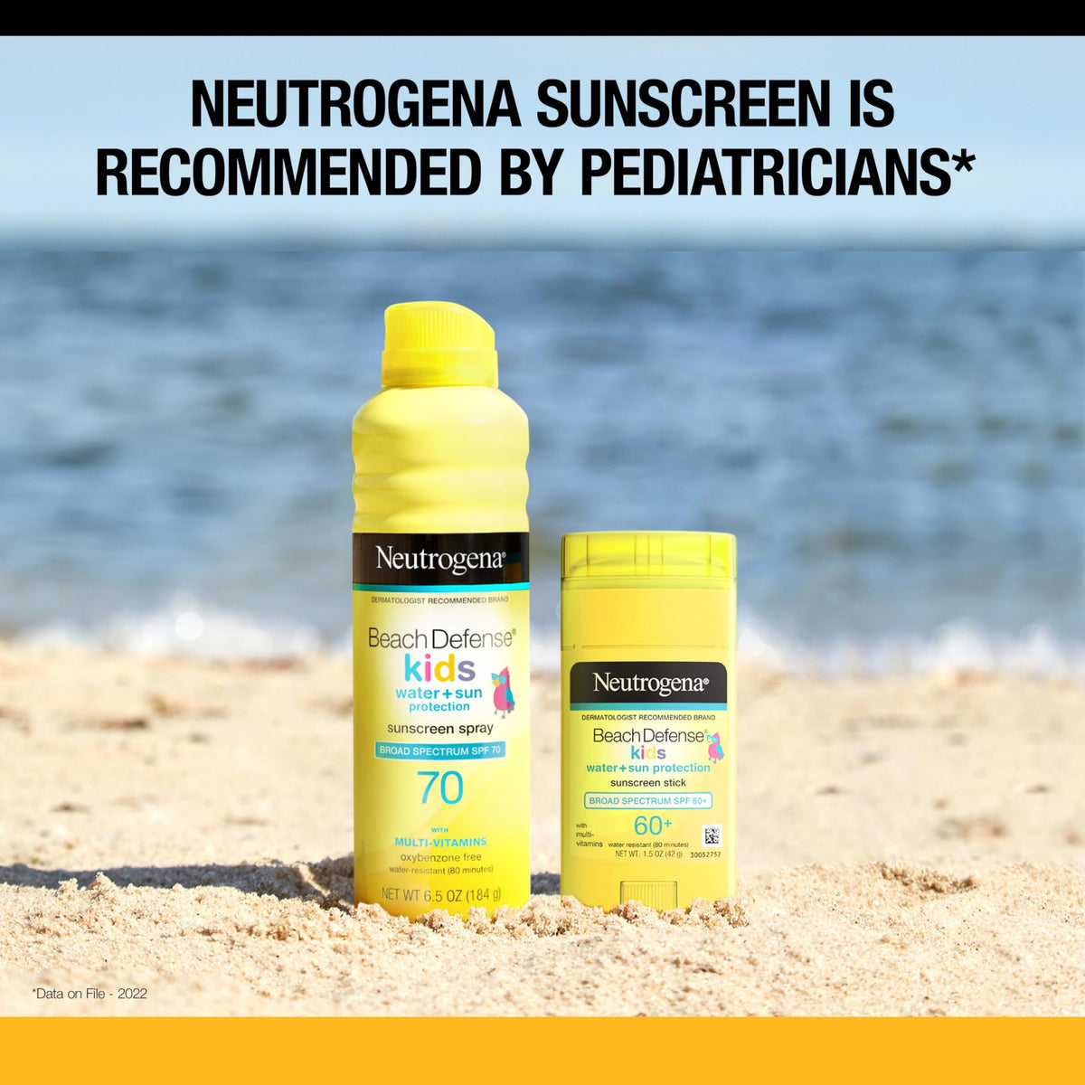Neutrogena stick next to sunglasses showing travel-size convenience