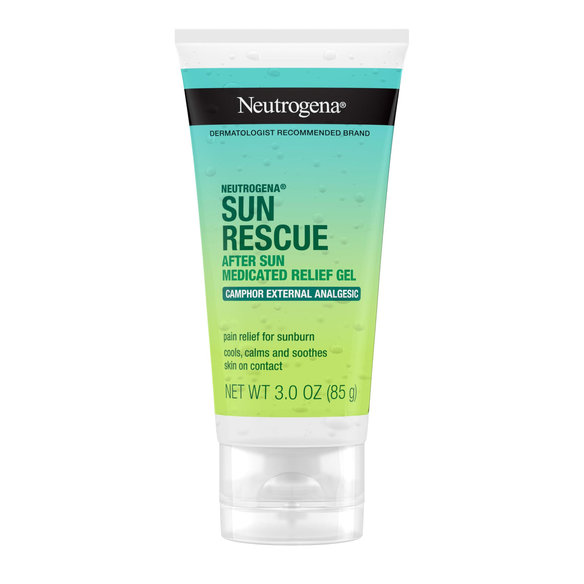 Neutrogena front packaging showing 3 oz tube and cooling relief