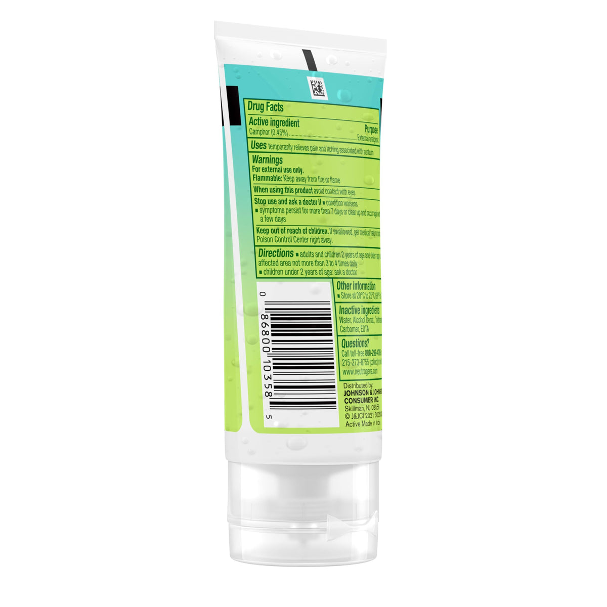 Neutrogena gel absorbing into skin delivering immediate cooling