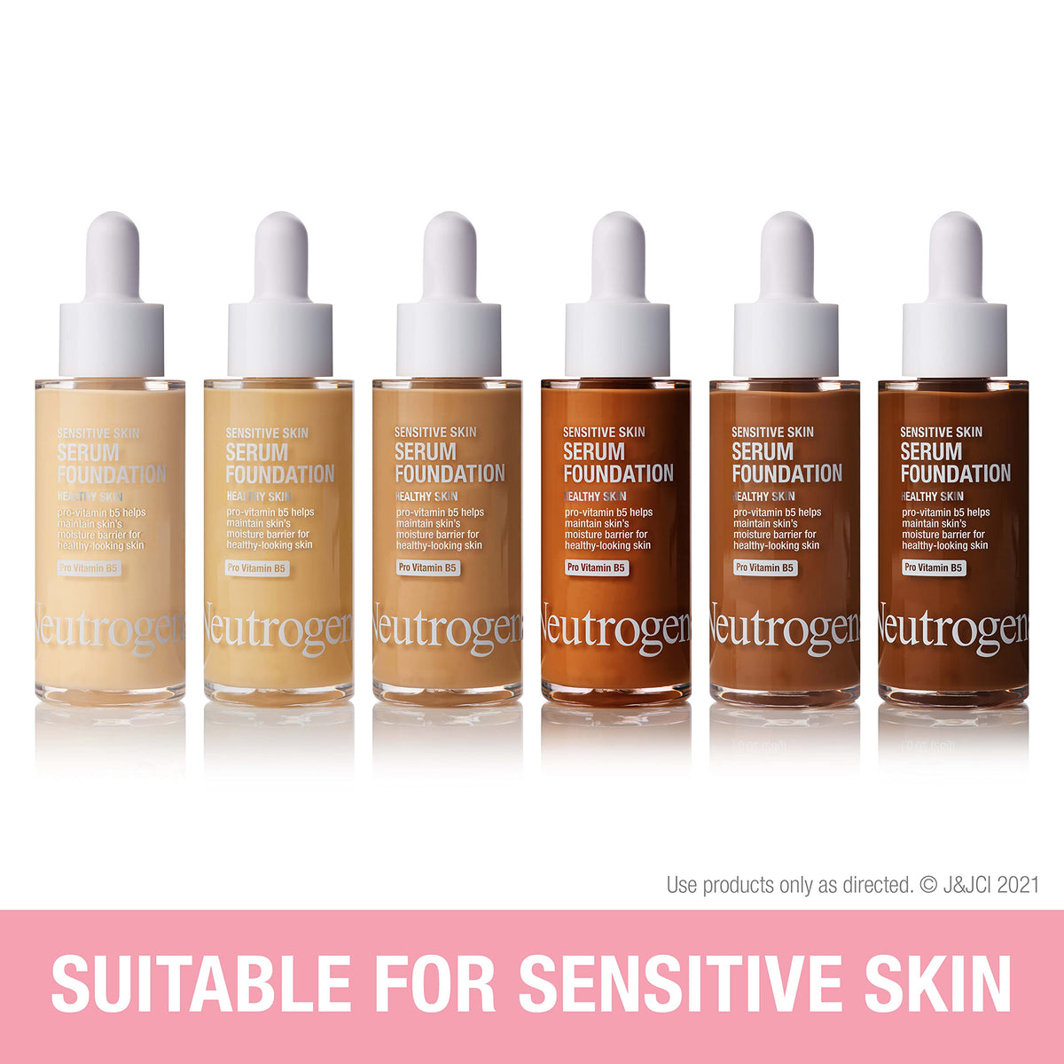Neutrogena swatch of Light 01 on inner arm showing natural skin-matching and sheer coverage