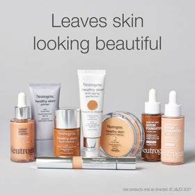 Neutrogena texture close-up showing smooth serum finish for lightweight coverage