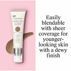 Neutrogena close-up texture of tinted retinol moisturizer revealing smooth, hydrating finish