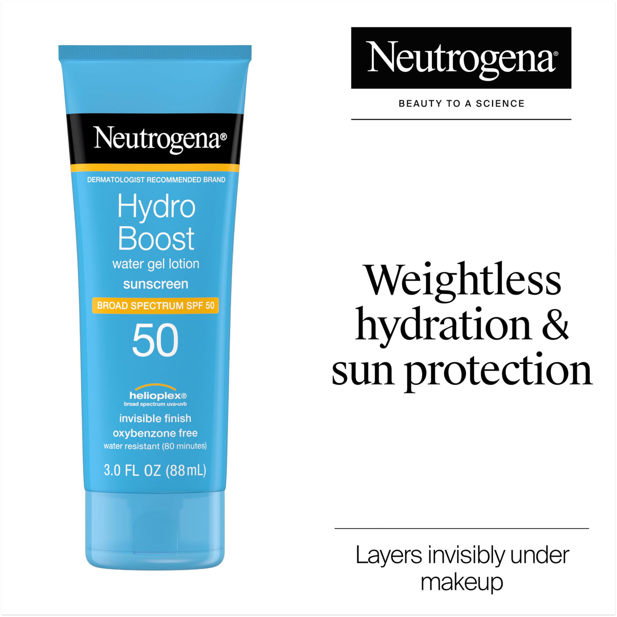 Neutrogena water gel texture close up highlighting lightweight hydration