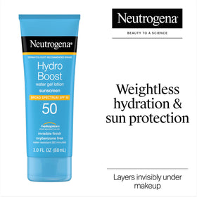 Neutrogena water gel texture close up highlighting lightweight hydration