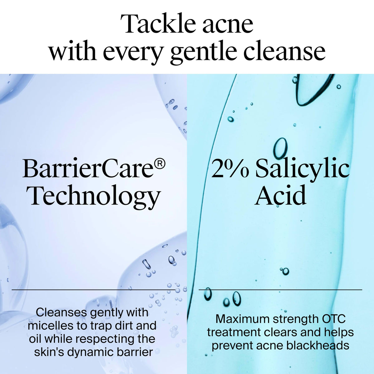 Neutrogena gel texture close-up showing clear formula and lightweight feel