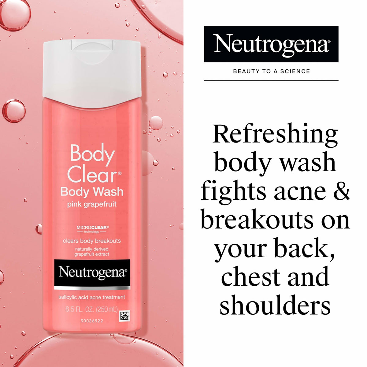 Neutrogena close-up lather texture showing exfoliation and pore cleansing