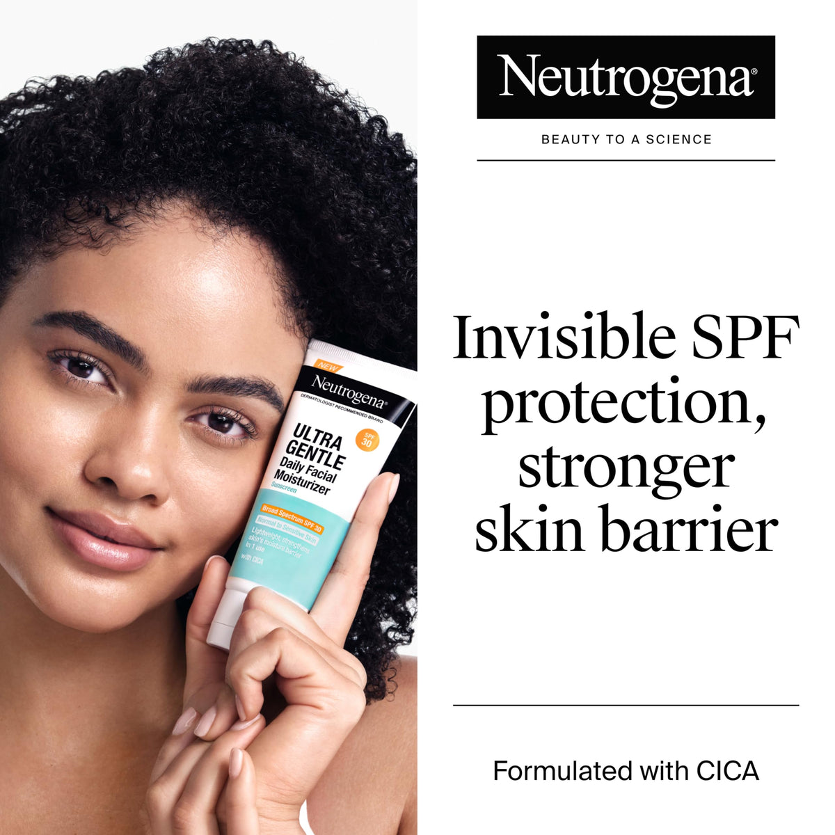 Neutrogena close-up texture of lotion showing lightweight hydration benefit