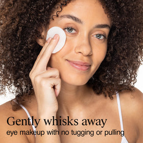 Neutrogena remover on cotton pad showing lightweight texture for gentle removal