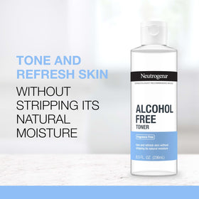 Neutrogena toner texture on cotton pad showing gentle formula easily lifts residue
