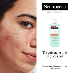 Neutrogena toner texture pouring from bottle showing lightweight consistency