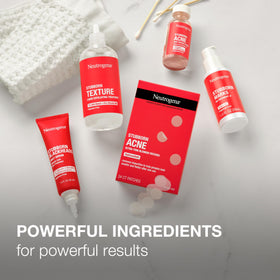 Neutrogena spray texture on skin showing thin, fast-absorbing layer