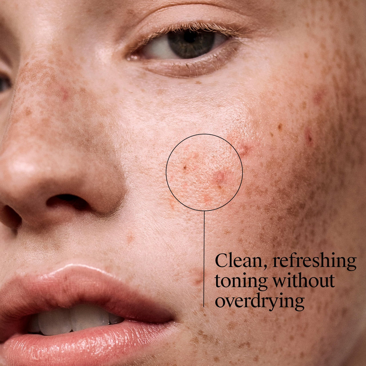 Neutrogena toner on cotton pad ready for application to calm and clear skin