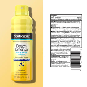 Neutrogena in a beach bag showing portable sunscreen ready for outings