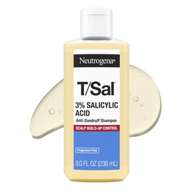 Neutrogena T/Sal front bottle view showing clear labeling and treatment benefit