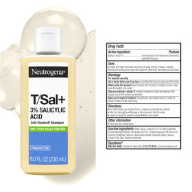 Neutrogena T/Sal+ before and after scalp showing visible flake reduction