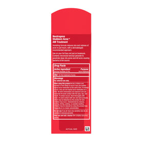 Neutrogena tube back label view explaining usage and sensitive-skin tips