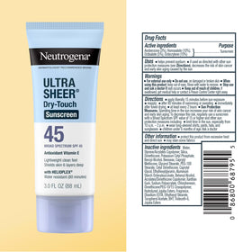 Neutrogena hand with matte finish illustrating non-greasy soft-touch feel