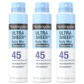 Neutrogena bottle front packaging showing SPF 45 protection benefit