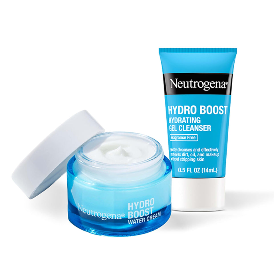 Neutrogena water cream front jar showcasing compact moisture delivery