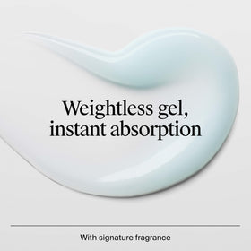 Neutrogena water gel spread on hand highlighting instant cooling and hydration