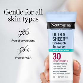 Neutrogena splash showing water-resistance up to 80 minutes during activity