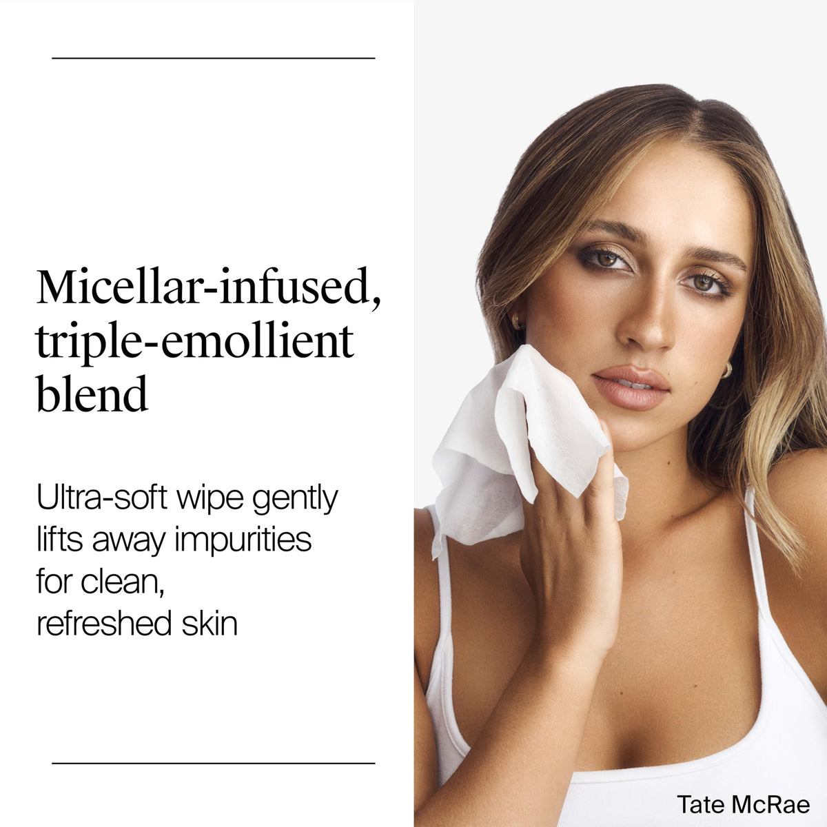 Neutrogena wipe removing waterproof mascara demonstrating effective makeup removal