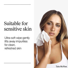 Neutrogena wipe removing waterproof mascara to show effective makeup removal