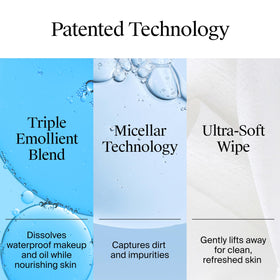 Neutrogena wipe in hand removing makeup quickly for convenient on-the-go use