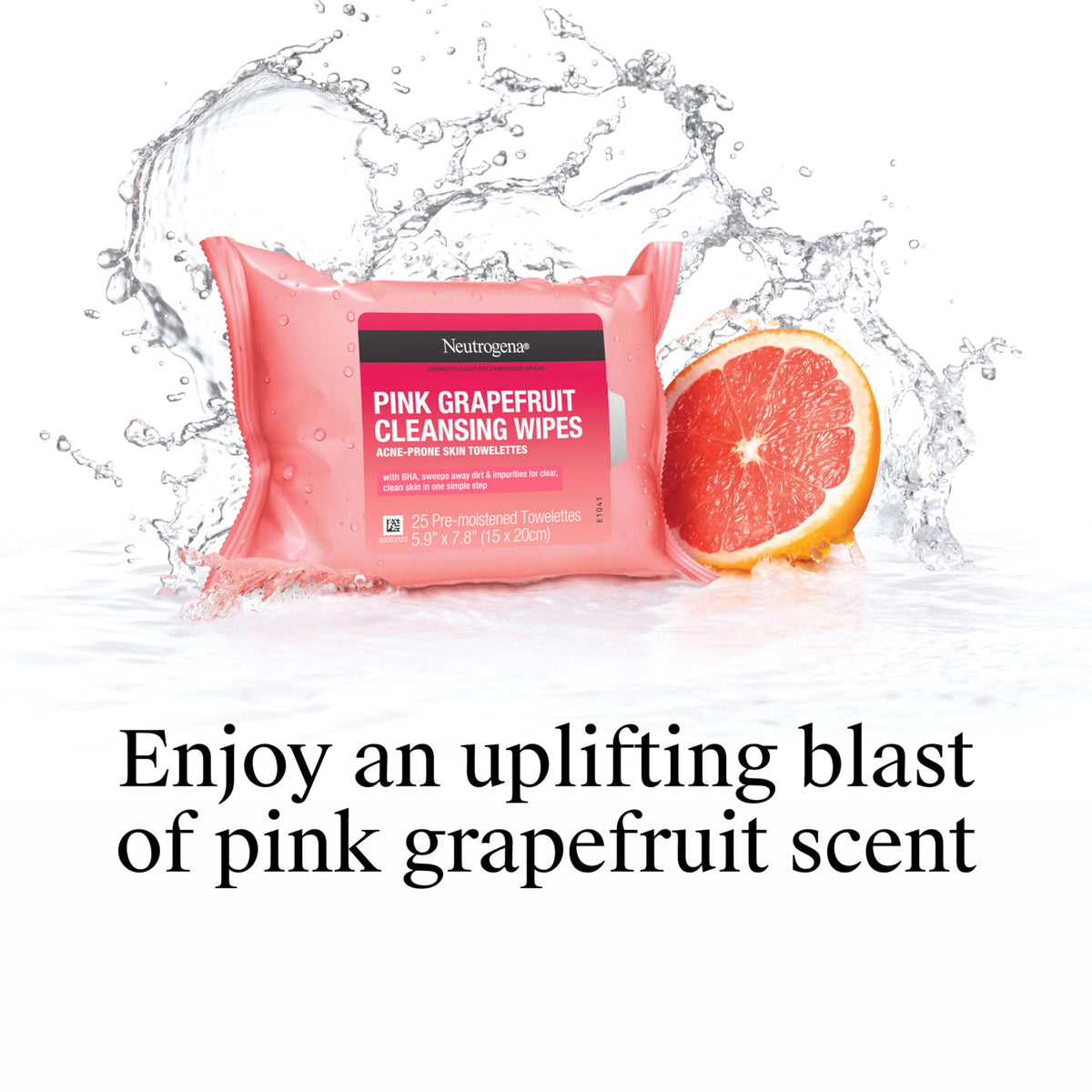 Neutrogena packets placed beside travel bag for on-the-go convenience