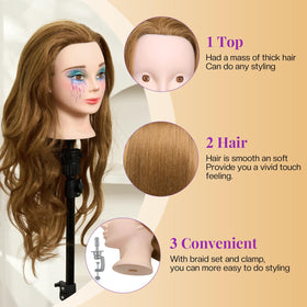 Neverland tripod stand supporting mannequin head for floor-standing practice