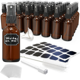 Nevlers front packaging showing 48 amber glass bottles and kit for easy organization