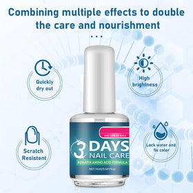 New Cover clear polish on nails demonstrating smoother, glossier nail finish