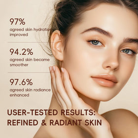 New Cover rice essence texture pouring, showing lightweight hydration benefit