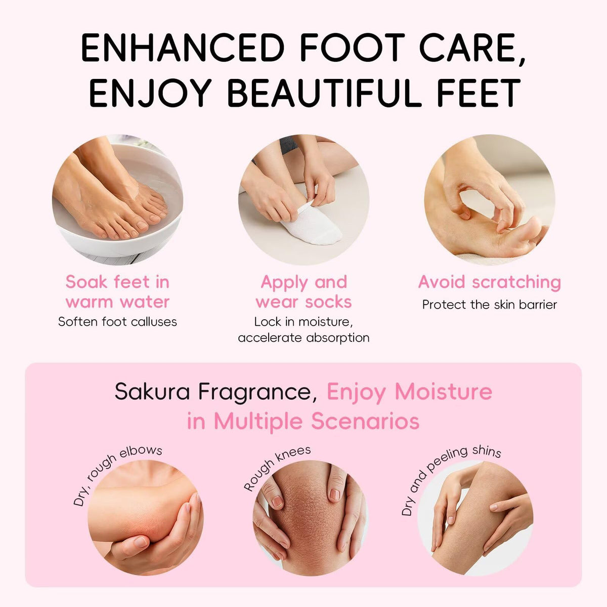 New Cover before and after heels visual showing softer smoother skin results