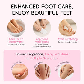 New Cover before and after heels visual showing softer smoother skin results