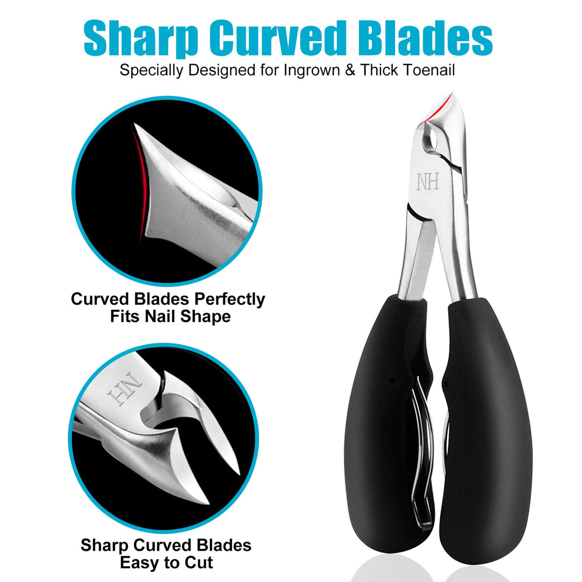 New Huing textured ABS handle pictured for secure grip and comfortable control