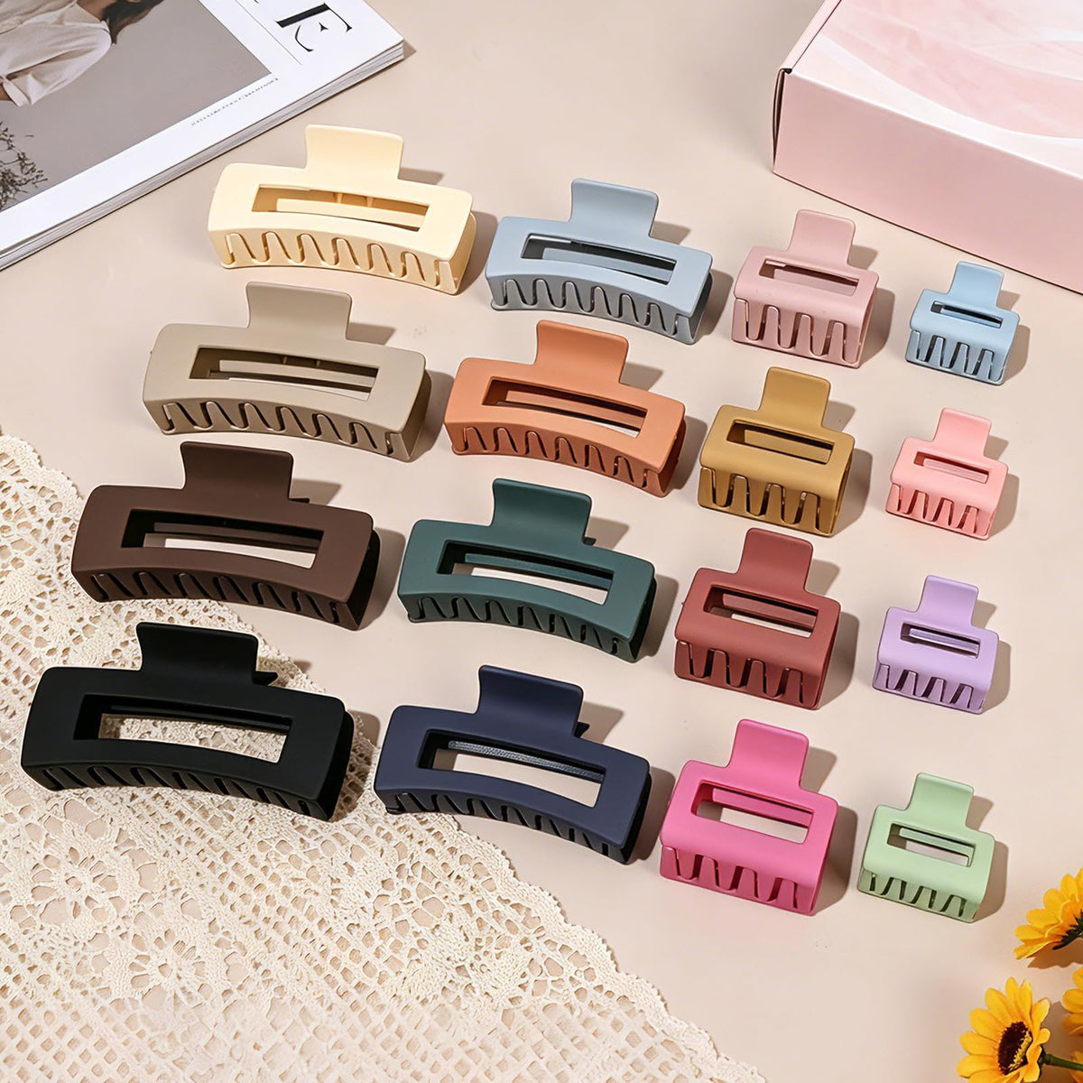NEW LIVE full color assortment laid out illustrating style choices