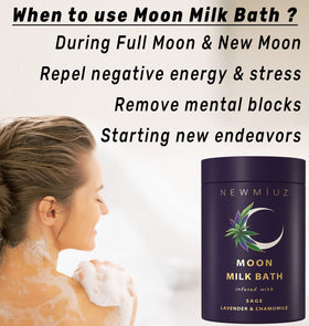 New Miuz open jar revealing milky coconut powder texture for moisturizing baths