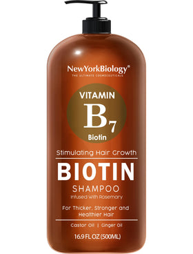 New York Biology bottle front view highlighting biotin clarifying benefits