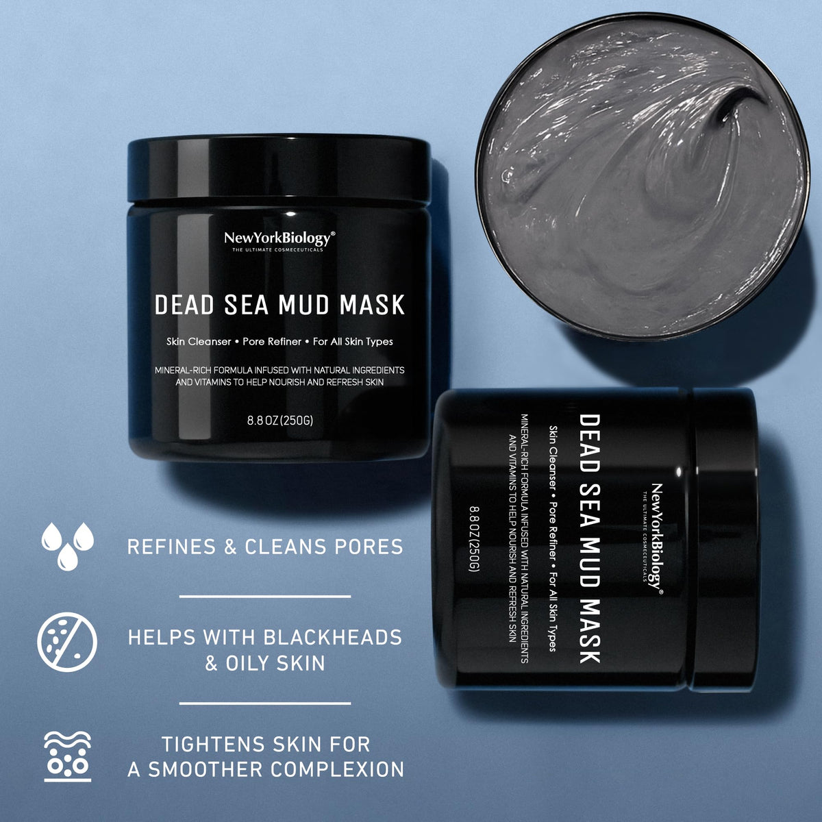 New York Biology applied on face demonstrating even coverage and calming effect